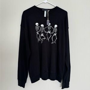 Kiel James Patrick Skeleton Dance Sweatshirt NWT Medium